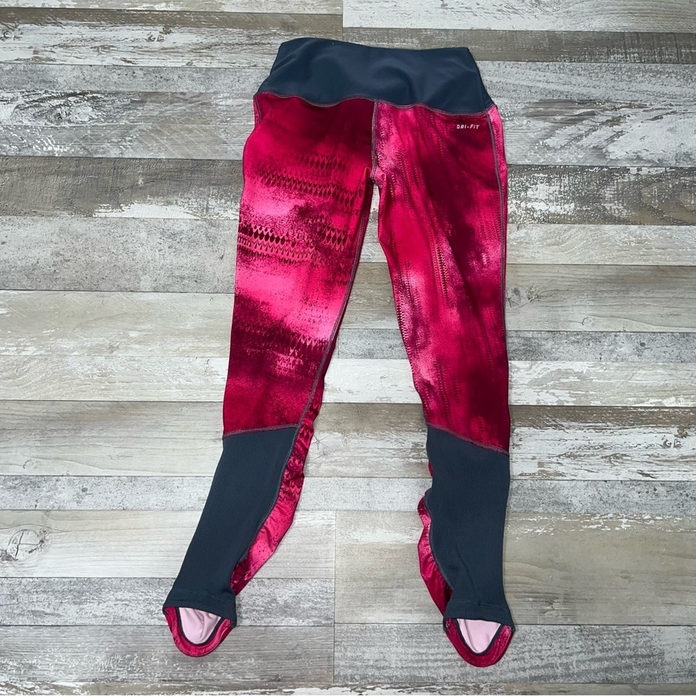 Nike Youth Girl’s Printed Pink Leggings Size S - Picture 5 of 6